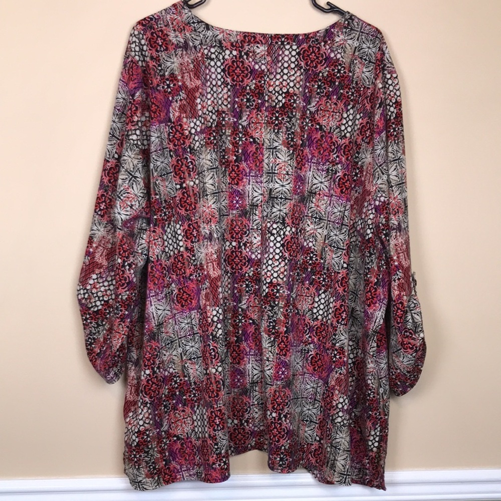 Catherines Women’s Boho Pattern Multi-Color Pleat… - image 8